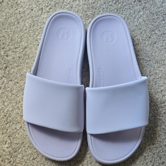 NEW Lululemon Restfeel Soft Purple Slide Sandals Size 8 - Picture 1 of 4